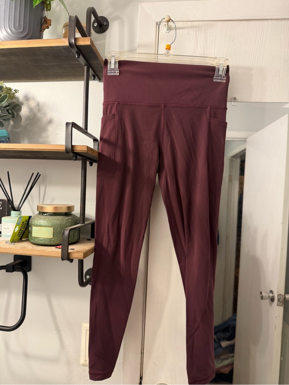 Athleta High-Waist Maroon Performance Leggings